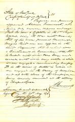 Affidavit from City and County of N.Y. signed by Addison Farnsworth