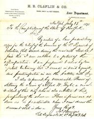 Letter to the New York State Comptroller from Joseph Henriques