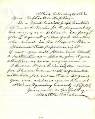 Letter to New York State Comptroller Hopkins on behalf of Joseph Franklin