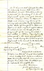 Affidavit from Wyoming County for Joseph Franklin