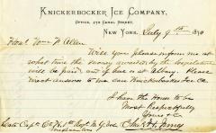 Letter to William Allen from Capt. Charles Innes