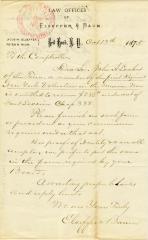 Letter to the New York State Comptroller for John A. Lambert