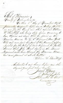 Affidavit from Milwaukee County, Wisconsin for John Hunt