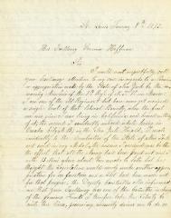Letter to New York State Governor John Hoffman from Edward Holske