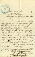 Letter to New York State Comptroller N.K. Hopkins from J.E. Kerrigan