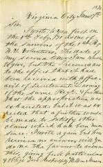 Letter from William Manson requesting pension information