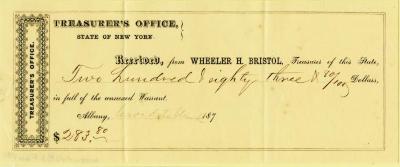 Receipt for the pension of William Manson