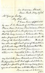 Letter to George Seeley for James E. Bissell