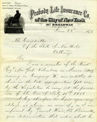 Letter to the New York State Comptroller from Charles Moorehead