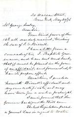 Letter to George Seeley for James E. Bissell