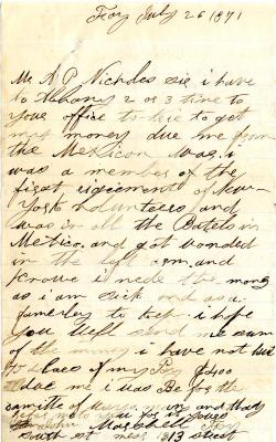 Letter to A.P. Nichols from John Marshall