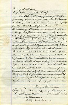 Affidavits from New York County for Thomas Robinson
