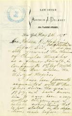 Letter to New York State Comptroller Nelson K. Hopkins for Charles Murphy