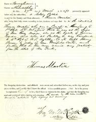 Affidavit from Philadelphia County for Thomas Martin