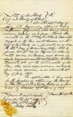 Application and affidavit to New York State Comptroller from Thomas Reynolds