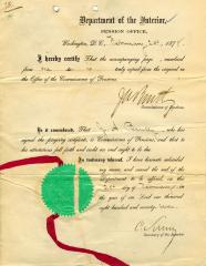 Copy of discharge certificate from Mexican War for Alexander Roberts