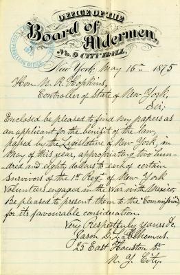 Letter to New York State Comptroller N.K. Hopkins from Jason D.L. Polhemus