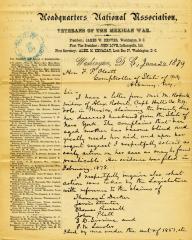 Letter to New York State Comptroller F.P. Olcott for widow of Alexander Roberts