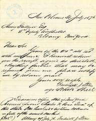 Letter to New York State 2nd Deputy Comptroller Henry Gallien from Frederick Stokes 
