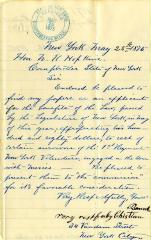 Letter to New York State Comptroller N.K. Hopkins from Christian Runnell