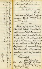 Letter to New York State Comptroller from Samuel D. Sirrine