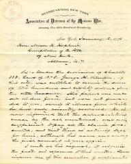Letter to New York State Comptroller Nelson K. Hopkins from George F. Stringer
