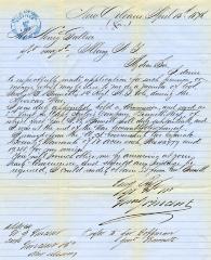 Letter to New York State Comptroller Henry Gallien from William G. Vincent