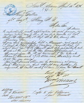 Letter to New York State Comptroller Henry Gallien from William G. Vincent