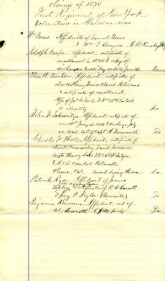 List of claimants of Mexican War veterans