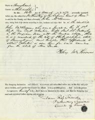 Application and affidavit to New York State Comptroller from John McKeown