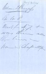 Letter, possibly to the New York State Comptroller from William T. Burgess