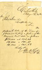 Letter to the New York State Comptroller from Cuyler Bank