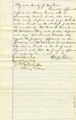 Affidavit from New York County for Daniel Mickle
