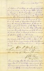 Application and affidavit to New York State Comptroller from William P. McIntyre
