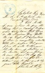 Letter to New York State Comptroller N.K. Hopkins from Charles Wiley