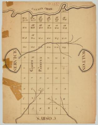 Map of Gage's Patent with Subdivisions, on Canada creek. Map #796