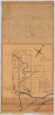 Map of 10,000 acres of Land, and allowance on the west side of Lake Champlain. Map #240