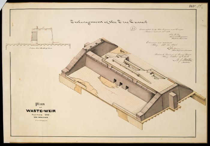 Plan of Waste-Weir, Section 284, Tow-Path Side