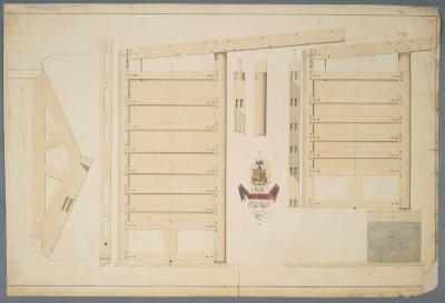 Plan of Gates for Lower Lock, Upper Side Cut, West Troy