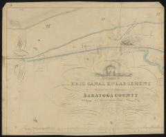 Map showing the Erie Canal in Saratoga County, part 1 of 2