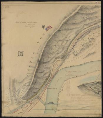 Map showing the Erie Canal in Montgomery County "The Noses", part 1 of 2