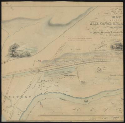 Map showing the Erie Canal in the City of Schenectady, part 2 of 3