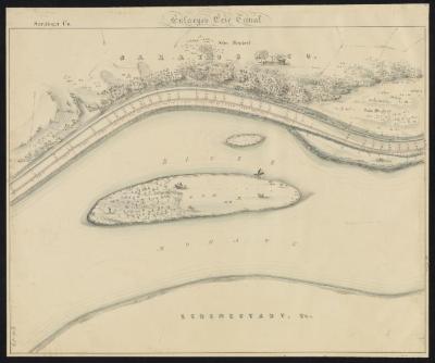 Map showing the Erie Canal in Saratoga County