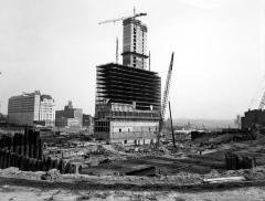 Progress Photo. Construction of Corning Tower.