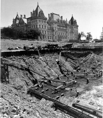 Construction. Construction of the Legislative Office Building.