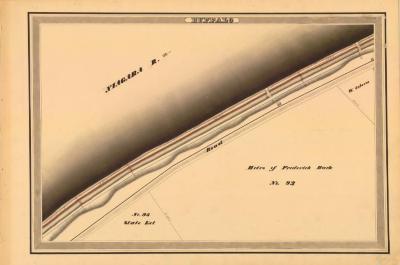 Erie Canal Survey, Buffalo showing Niagara River and Heirs of Frederick Burk