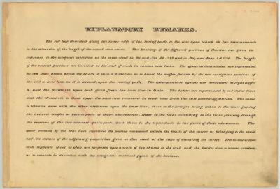 Erie Canal Survey, explanatory remarks