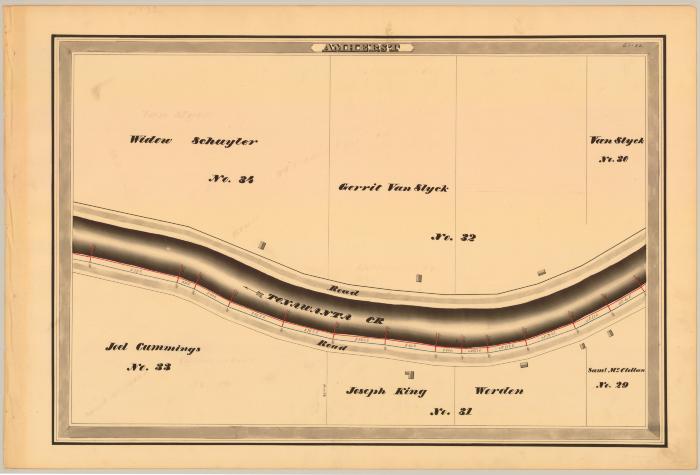 Erie Canal Survey, Amherst showing Schuyler and McClellan.