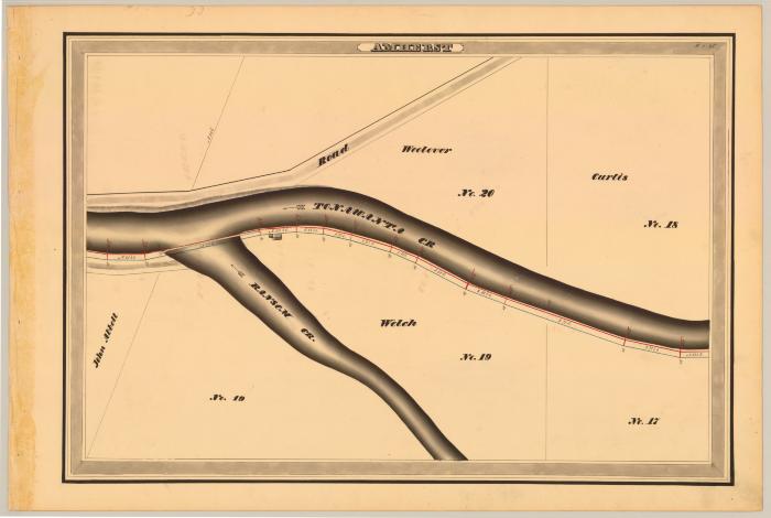 Erie Canal Survey, Amherst showing Tonawanta Creek and Ranson Creek