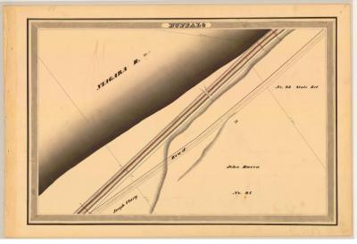 Erie Canal Survey, Buffalo showing Niagara River and Bacon